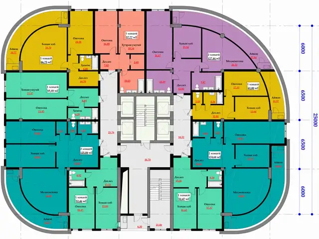 1-комн. квартира, 16 этаж, 52 м², Сино, Душанбе
