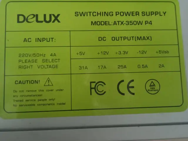 Блок питания Delux 350W, Душанбе