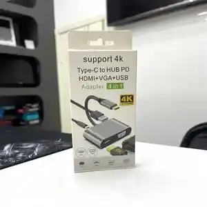 Адаптер-переходник 4в1 USB-C Type-c, Душанбе