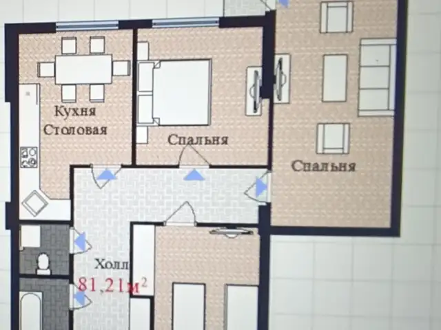 3-комн. квартира, 8 этаж, 86 м², 2мкр, Турсунзода