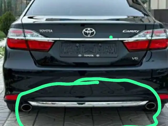 Хром на задний бампер Toyota Camry 5, Душанбе