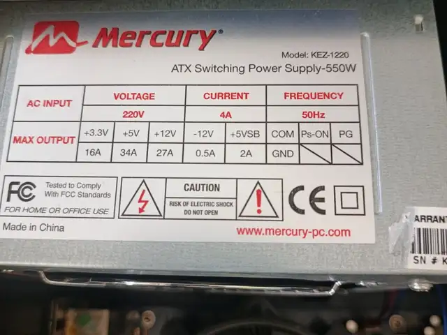 Блок питания Mercury, Душанбе