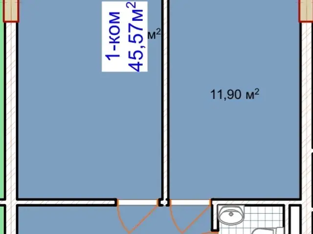 1-комн. квартира, 11 этаж, 45 м², повороти Ленинград, Рудаки