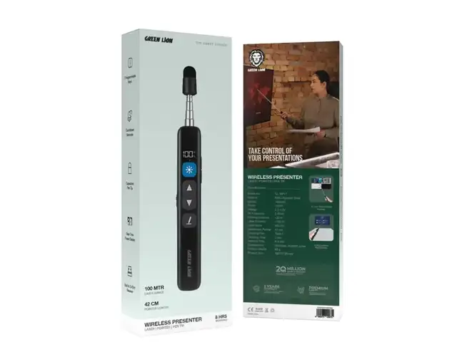 Беспроводной презентер Green Lion Wireless Presenter With Retractable Pointer, Душанбе