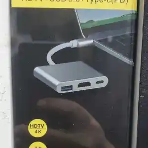 Переходник Type C to HDTV+USB3.0 +HDMI +TypeC, Душанбе