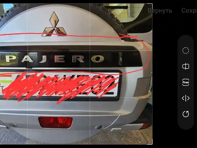 Черная планка крышки запаски Mitsubishi Mitsubishi Pajero 4, Худжанд