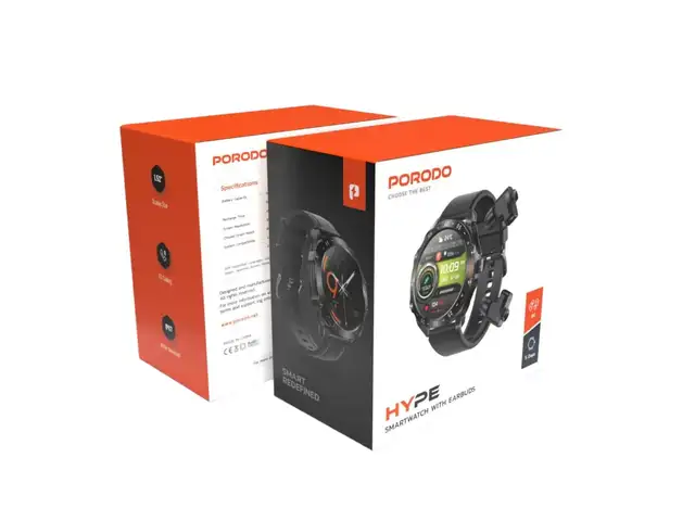 Умные часы с беспроводными наушниками Porodo Hype Smart Watch, Душанбе