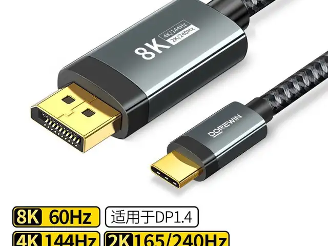 Кабель Dorevin Type-C To Display port 1.4 8K 60Hz 2 метра, Душанбе