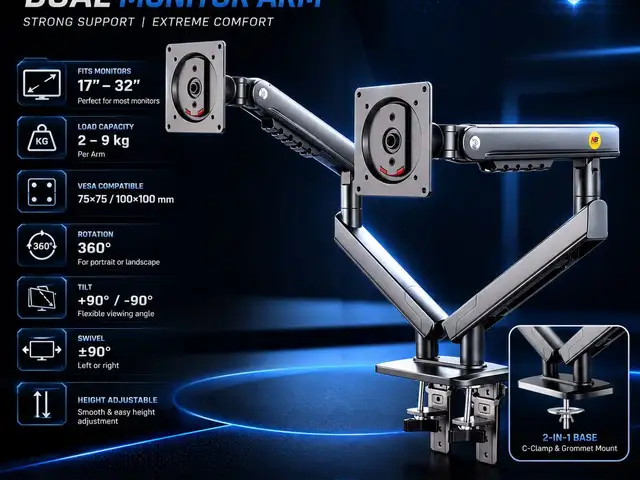 Настольный кронштейн NB A5C Dual Monitor Arm, Душанбе