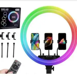 Кольцевая цветная лампа RGB MJ45 см, Душанбе