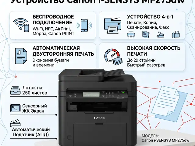 Принтер Canon I Sensys MF275dw, Душанбе