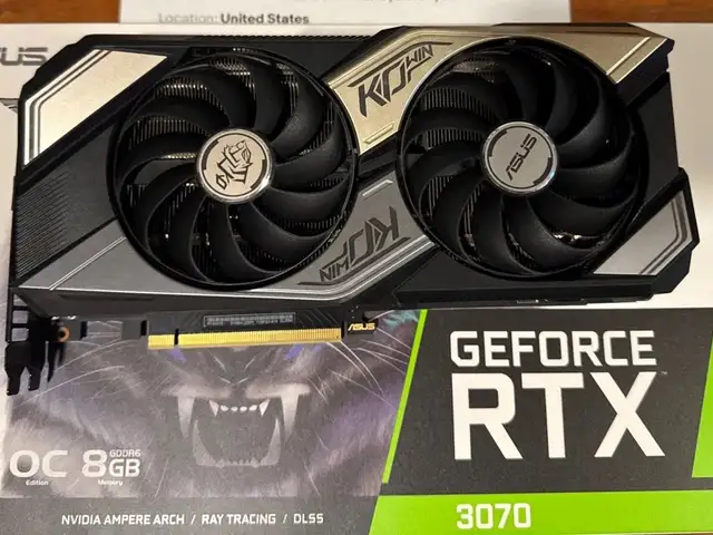 Видеокарта ASUS KO GeForce 3070 OC Edition 8GB GDDR6, Душанбе