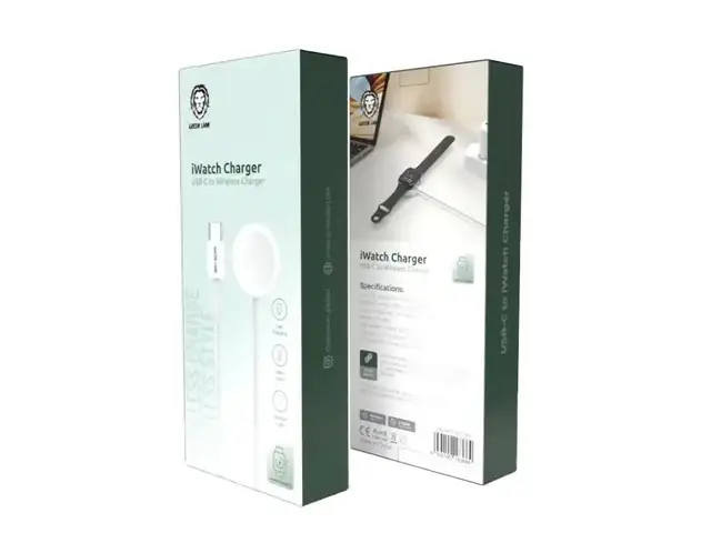Заряжное устройство Green Lion iWatch Charger USB-C To Wireless Charger - White, Душанбе