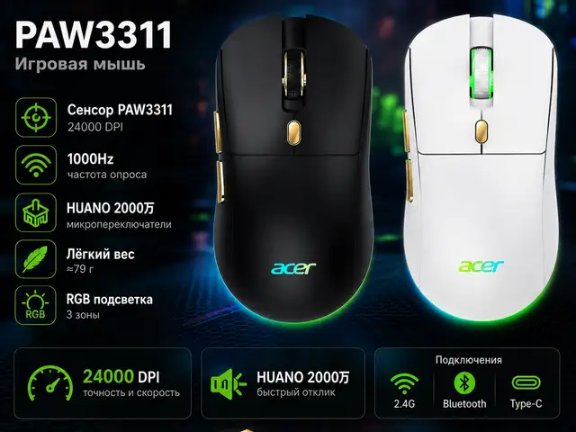 Игровая мышь Acer OMW143, Душанбе