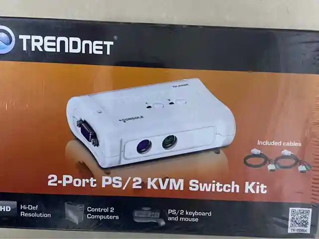 KVM VGA Switch коммутатор и комплект кабелей, TK-205k, Душанбе
