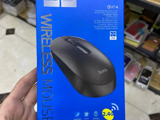 Компьютерная мышь Hoco GM14 Platinum 2.4G business wireless mouse Black, Душанбе