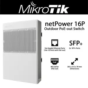 PoE-коммутатор MikroTik netPower 16P, Худжанд