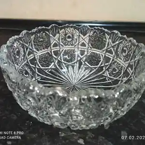 Хрустальная чешская ваза для фруктов и салатов., Душанбе