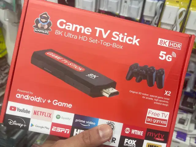 Консоль игровая приставка до телевизора Game TV Stick X2 64Gb 8K HDR 5G, Душанбе