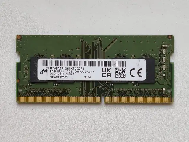 Оперативная память 8Gb DDR4 3200MHz для ноутбука от Micron, Душанбе