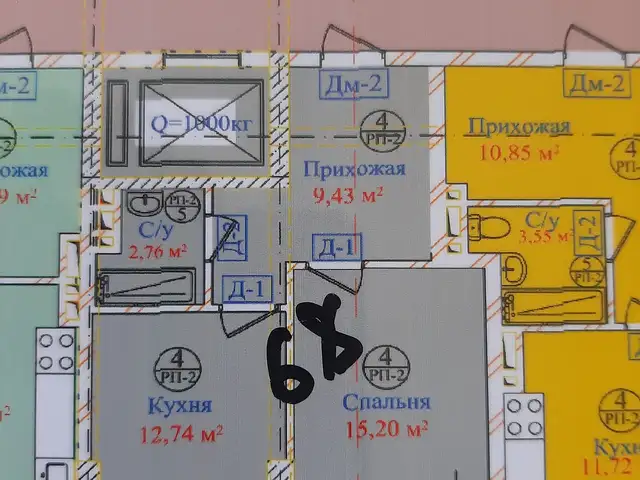1-комн. квартира, 9 этаж, 40 м²,беморхонаи маркази, Левакант (Сарбанд)