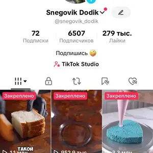 Tiktok аккаунт, Душанбе
