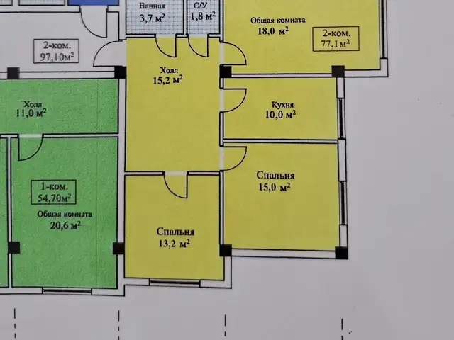 3-комн. квартира, 6 этаж, 77 м², 33 мкр, Худжанд
