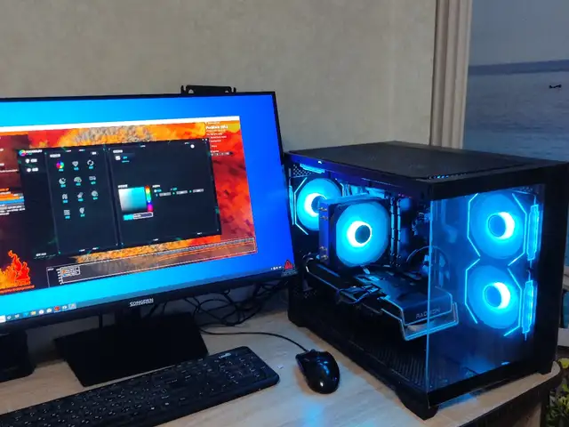 Игровой Персональный компьютер i5 14400f / Rx7700 Xt / 32Gb, Душанбе