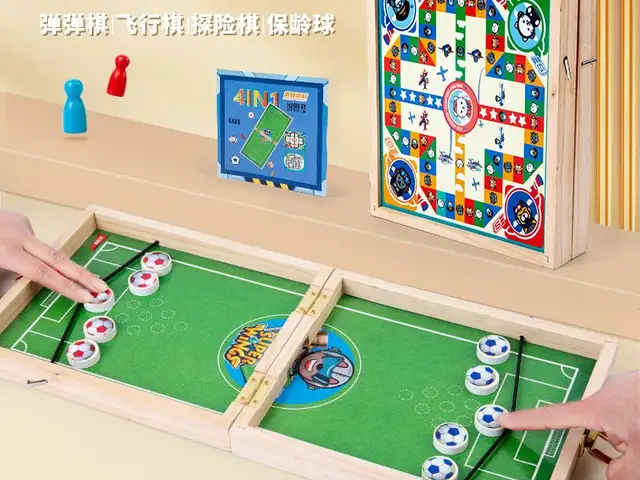 Настольная игра 4в1. Дабл слинг, Лудо, Ходилки, Кегли, Душанбе