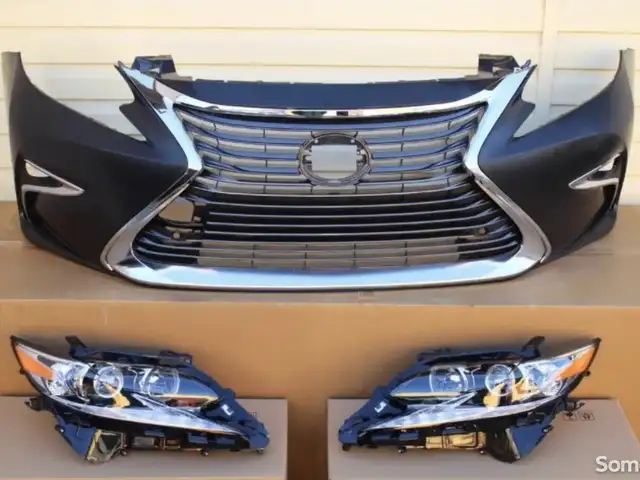 Передний бампер в сборе с фарами для Lexus ES 2016, Душанбе