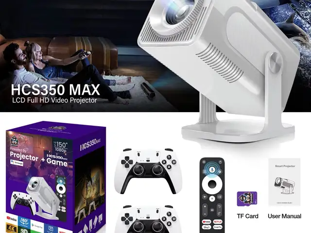 Игровой портативный Проектор с беспроводным геймпадом Projector Game HCS350 max, Душанбе