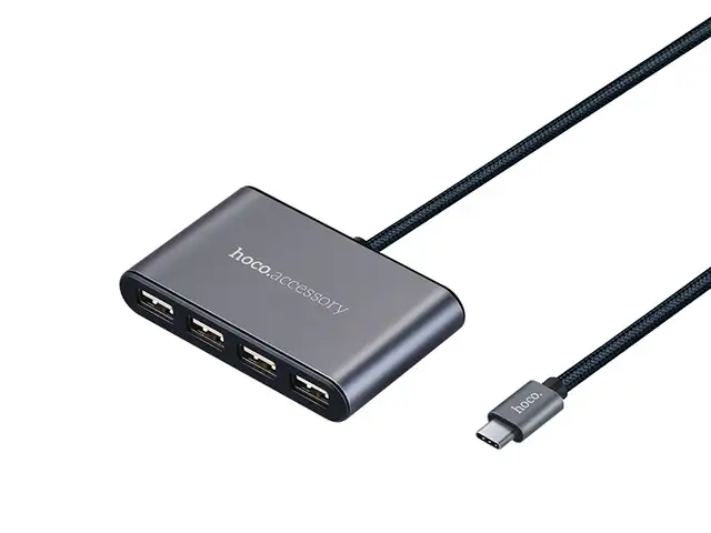 USB-концентратор Носo HB3 Type C to 4USB Silver серый, Душанбе