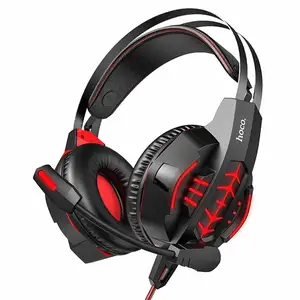 Проводные игровые наушники Hoco W102 красно-черные, Душанбе