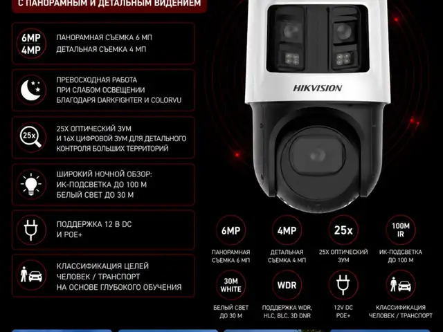 Камера поворотная IP Hikivision DS-2SE4C425MWG-E 26F0 O-STD, Худжанд