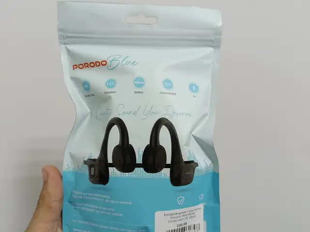Беспроводные наушники Porodo Blue Bone Conduction Wireless Headset, Душанбе