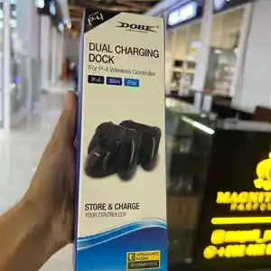 Зарядная станция для 2-х геймпадов PS4 Dual Charging Dock, Душанбе