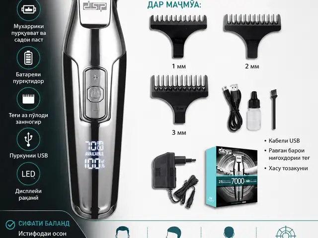 Мошинкаи касбӣ барои тримминг ва контур DSP Professional Trimmer, Душанбе