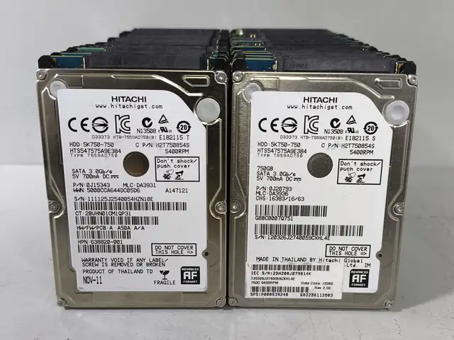 Жёсткий диск для ноутбуков Hitachi 750GB, Душанбе