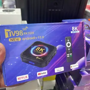 ТВ-приставка SMART TV Box 8K ULTRA HD WIFI 5G Android 13 TV98 RK3528, 64 Gb, Душанбе