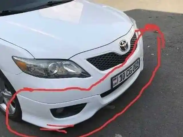 Накладка на передний бампер на Toyota Camry 2 2010-2011, Душанбе