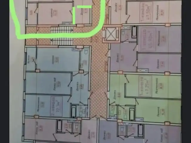 2-комн. квартира, 9 этаж, 46 м², Шабчарог, Бохтар (Курган-Тюбе)