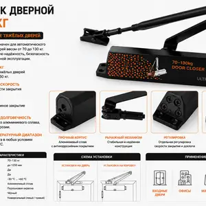 Доводчик дверной 70.130кг, Худжанд