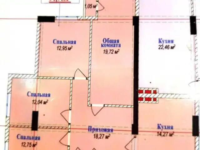 4-комн. квартира, 13 этаж, 95 м², сино, Душанбе