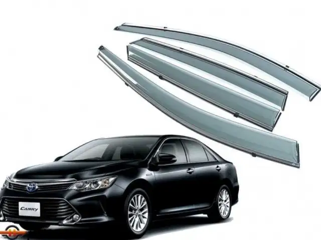 Дефлекторы окон с хром на Toyota Camry 5, Душанбе