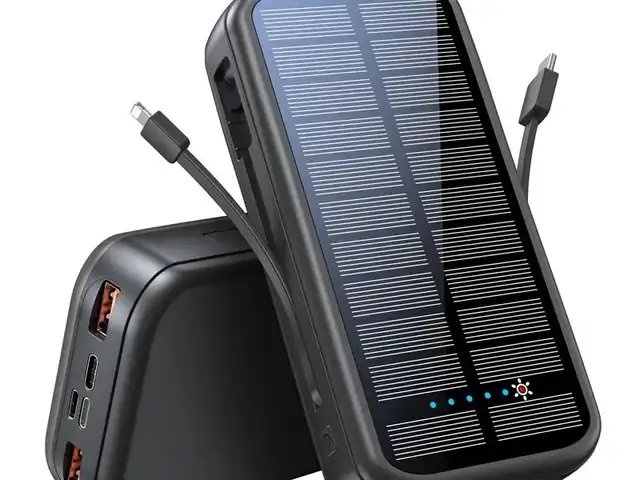 Внешний аккумулятор Green Lion PD20W Solar 2 16000 мАч черный, Душанбе