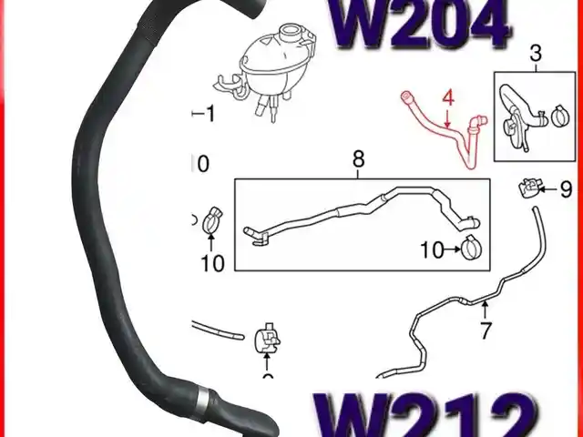 Шланг радиатора отопителя от Mercedes-Benz MW204 W212, Душанбе