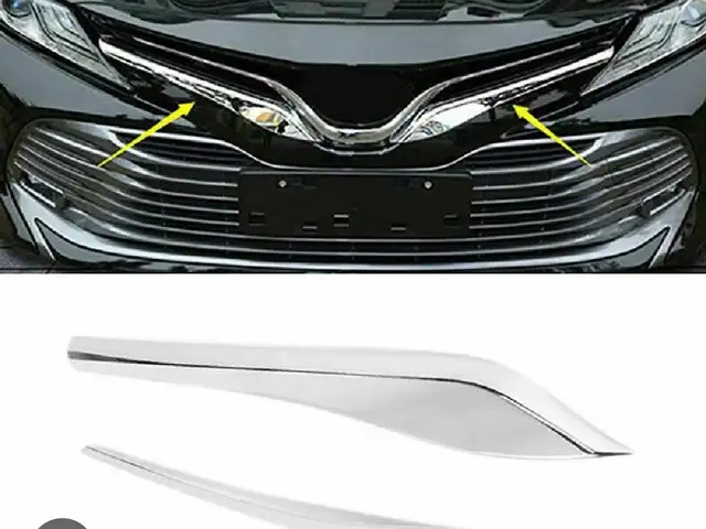 Хром накладки на передний бампер для Toyota Camry 2018, Душанбе