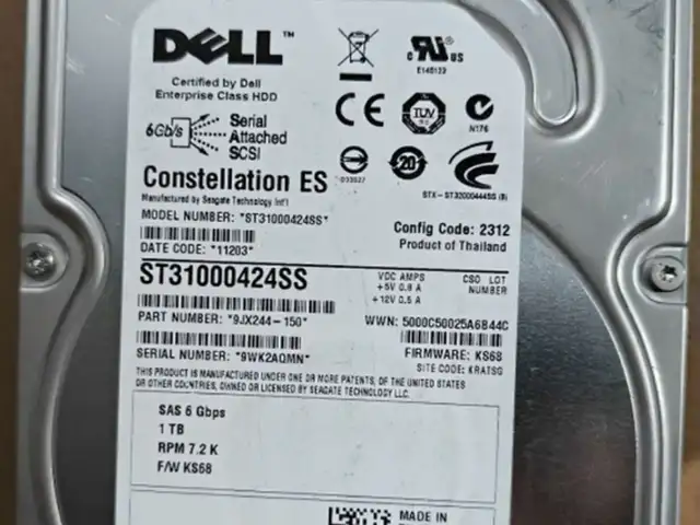 Жесткий диск DELL 1TB 3.5 SAS, Душанбе