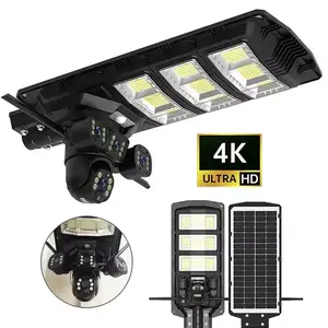 Уличный солнечный LED-фонарь с камерой 4K и датчиком движения, Душанбе