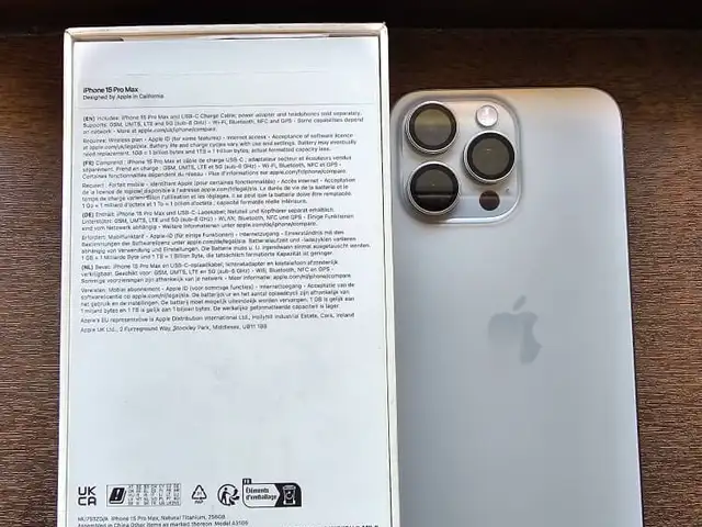 Apple iPhone 15 Pro Max, 256 gb, Natural Titanium, Худжанд